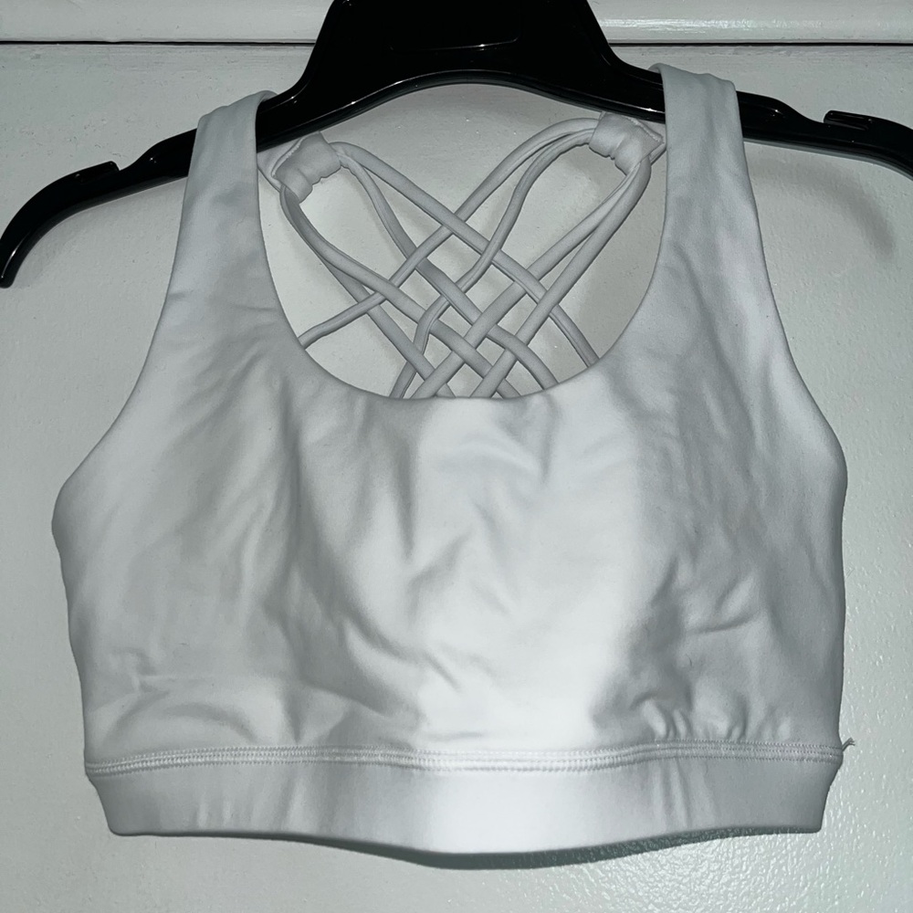 White sports bra